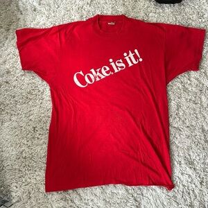 Early 1980s COKE IS IT T shirt, screen stars tag